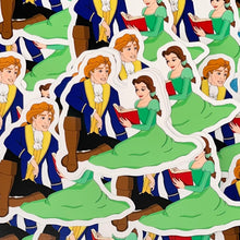 Load image into Gallery viewer, Bookish Princess and Prince Sticker
